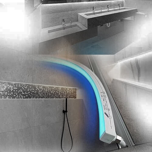 Beleuchtung für Wandnischen im Bad: flexibel biegbares LED Leuchtmittel als Lichtleiste
