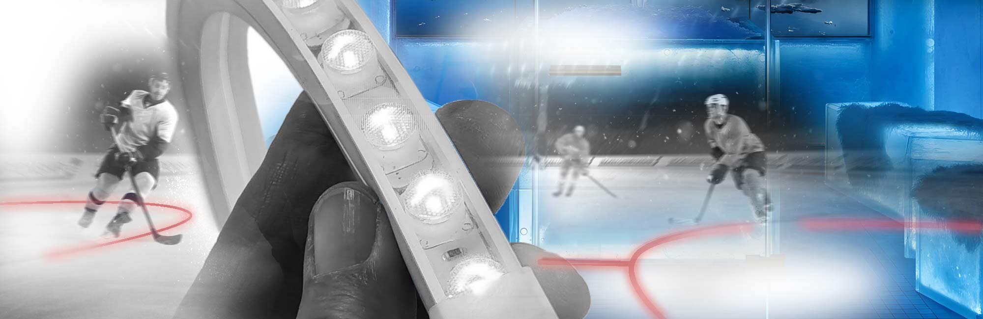 Beleuchtung für Wintersport und Eisbahn Neon Flex für Schnee und Eis