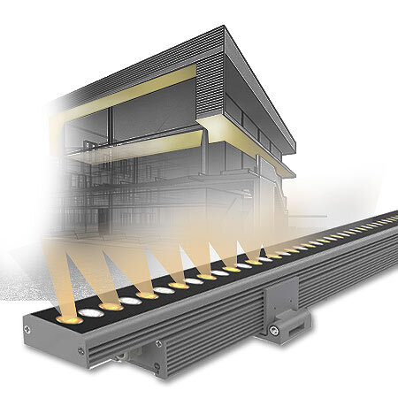 Licht für den Aussenbereich: LED Wallwasher RGBWA DMX gesteuert