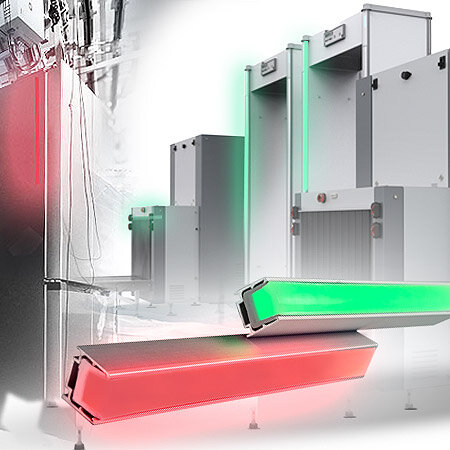 LED Signalleuchte RGB als Lichtleiste für Industrie
