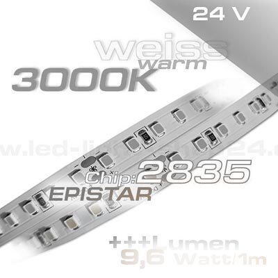LED Streifen warmweiss 3000K Lichtfarbe